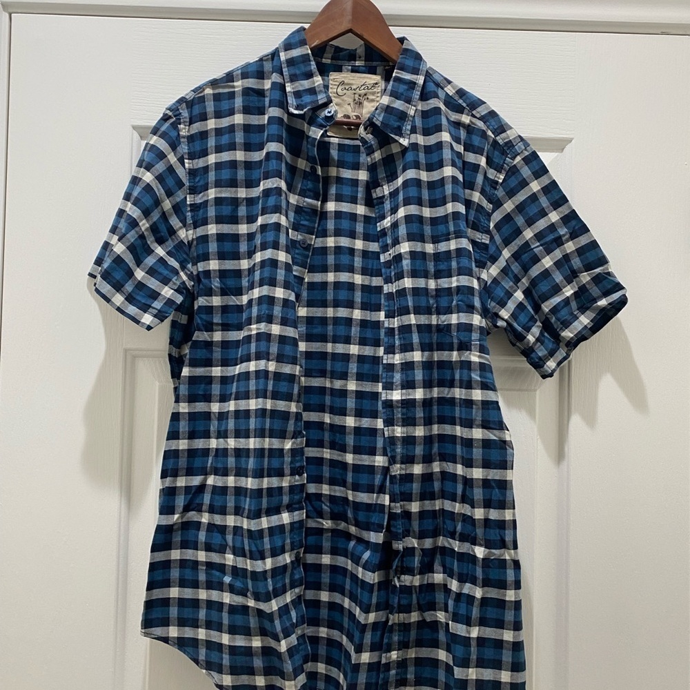 Blue Plaid Button Up
